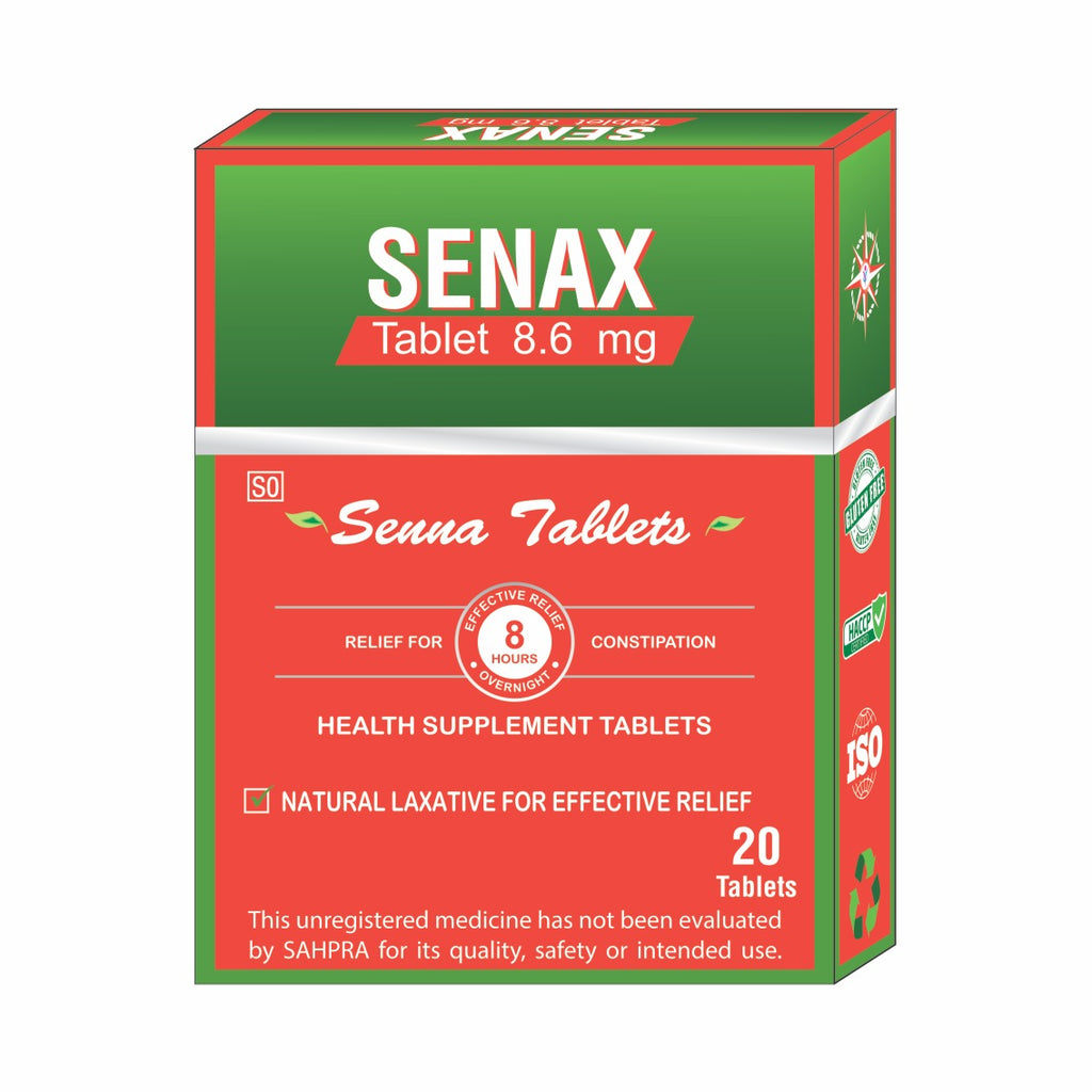 Senax Senna Tablets 8,6mg 20s Natural laxative for effective relief of constipation