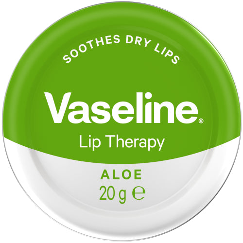 Vaseline Aloe Lip Therapy 20 g doubly moisturises dry, chapped lips with the power of Vaseline jelly and aloe vera. Non-sticky formula that feels comfortable on lips.