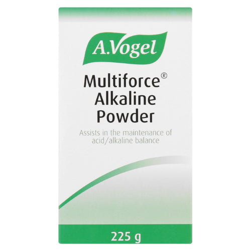 A.Vogel Multiforce Alkaline Powder 225g organic ingredients to help maintain acidity and alkaline levels in the body. It contains organic plant calcium and natural Vitamin C