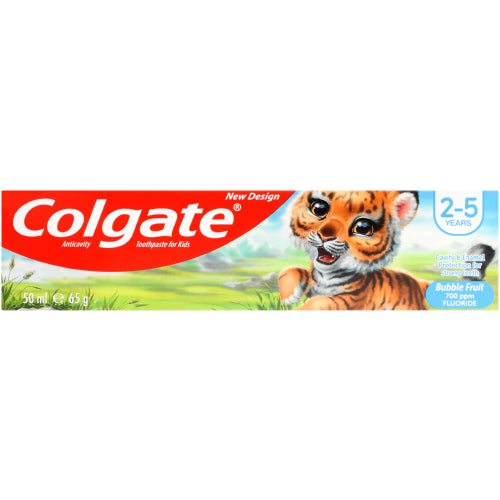 Colgate Activity Toothpaste For Kids Bubblefruit 50ml specially made for little ones aged 2-5 years old and is clinically proven to protect the enamel on little teeth and prevent cavities.