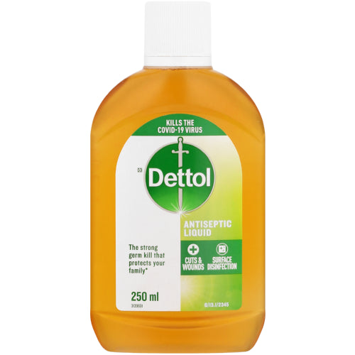 contains chloroxylenol and be used to defend your family against germs. It is versatile and can be used to disinfect surfaces around the home. It can also be used to sterilise wounds and cleanse the skin.