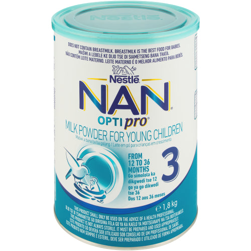 Nestlé Nan Optipro Milk Powder for Young Children Stage 3 1.8kg for children from 12 months onwards, does not contain breast milk