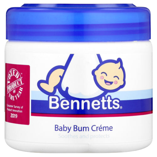 Bennetts Baby Bum Creme 300g is formulated to form a barrier between a wet nappy and your baby’s delicate skin. This helps soothe and protect their little bottoms from nappy rash.