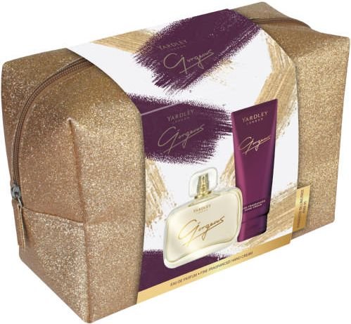 Yardley Gorgeous Includes 50ml Eau de Parfume + 75ml Hand Cream + Vanity Bag