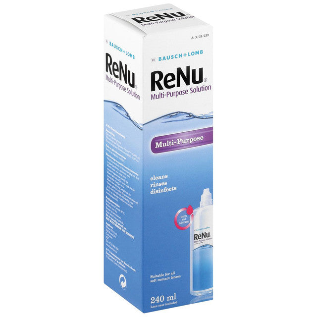 Bausch & Lomb ReNu Multi-Purpose Solution Sensitive Eyes 360ml helps to store and lubricate all soft contact lenses, including silicone hydrogels. It cleans, disinfects, rinses and removes protein daily for comfortable, hygienic lenses.