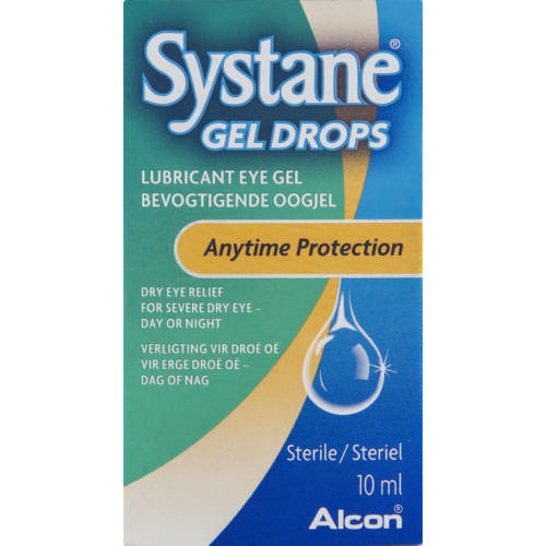 Systane Gel Drops Lubricant Eye Gel 10ml helps to lubricate the eyes and temporarily protect them from dryness, burning and itchiness. It works by forming a protective barrier over the eyes to provide relief. Suitable for day or night use.