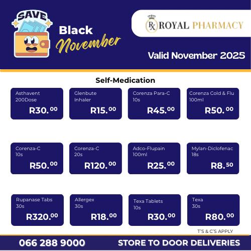 🖤 Save this Black November with Royal Pharmacy! 🖤