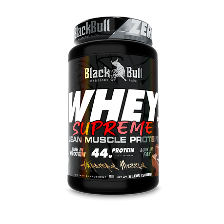 Blackbull Whey Supreme Lean Muscle Protein 908g Chocolate Nougat is high in protein and low in carbs and fats, a lean muscle formula with two goals, to maintain muscle and get you the most epic of physiques! Prepare for your entire squad to be envious of your freshly sculpted physique when you take your shirt off at the next pool party.