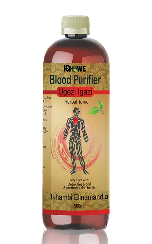 Iqhawe Blood Purifier 500 ml
your trusted herbal tonic designed to support blood purification, promote healthy skin, and boost overall wellness. With a potent blend of aloe vera, dandelion root, neem, guava, burdock and echinacea, this formula works to eliminate impurities, restore vitality and leave you feeling refreshed.