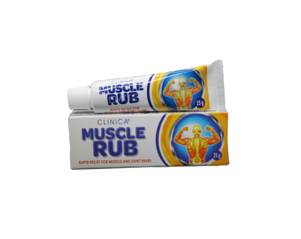 Clinica Muscle Rub For relief of swelling, sprains, back pain, joint pain and general muscular inflammation.