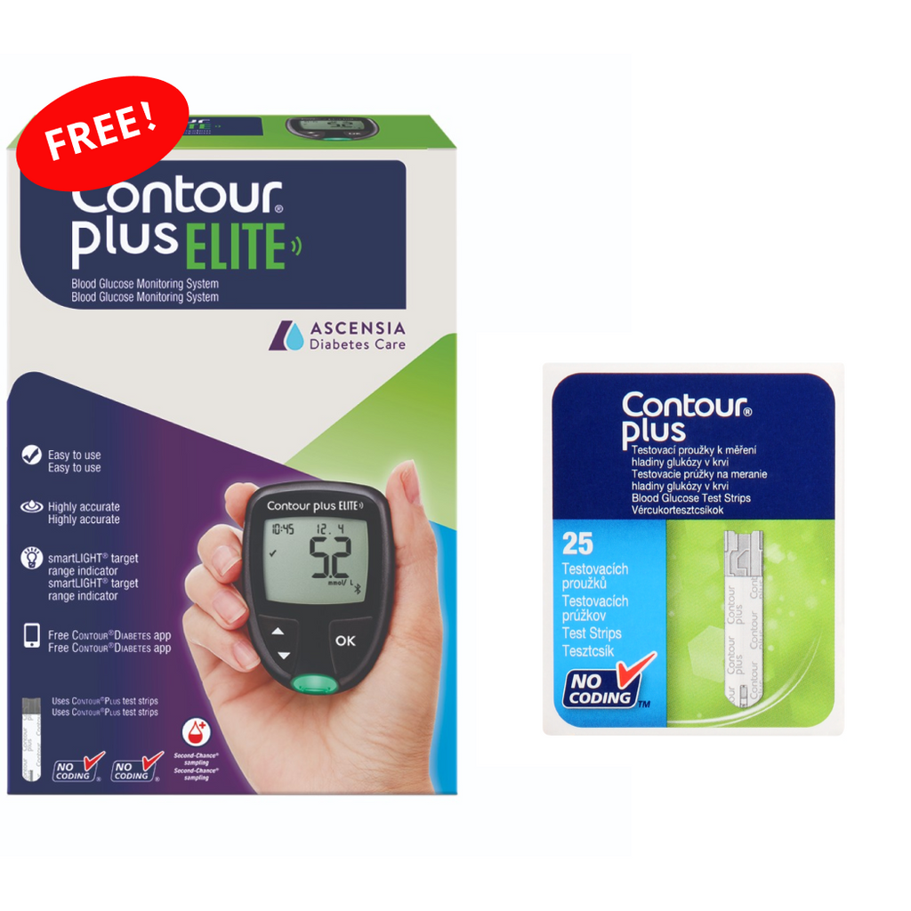 Contour plus strips 25's are blood glucose test strips that are designed to work with your contour plus blood glucose testing system. These strips are used for home testing with no coding needed. It is used to manage diabetes. It helps to manage blood glucose levels and provides accurate and reliable results. The strips are suitable for household usage.