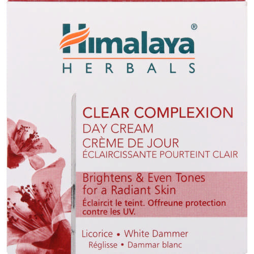 Himalaya’s Clear Complexion Day Cream gives a radiant glow and brighter skin tone.
Our day cream is light and non-greasy, enriched with unique herbal extracts and CINNABLOC™ to provide three effective actions:
Hydrates skin
Lightens skin tone
Clears complexion
The breakthrough herbal sunblock CINNABLOC™ provides UV protection and prevents skin darkening.