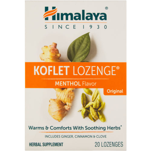 &nbsp;Himalaya Koflet Herbal Supplement 20 Lozenges is an Ayurvedic herbal supplement that soothes sore throats with a combination of ginger, long pepper, and cardamom.
