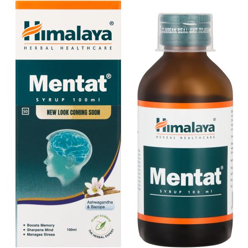 Himalaya Herbal Healthcare Mentat Syrup 100ml enhances memory and learning capacity. The natural ingredients in Mentat improve mental quotient, memory span and concentration ability.