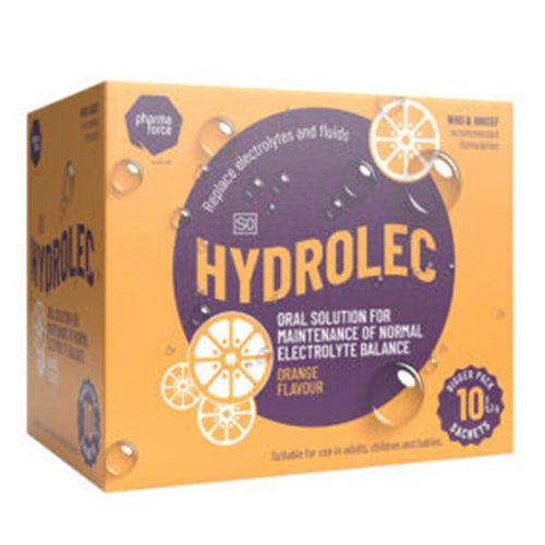 HydroLec Orange Sachet 10 × 5.3 g — a fast and effective oral rehydration solution designed to restore fluid and electrolyte balance when you need it the most. Whether you’re combating diarrhoea, vomiting, heavy perspiration or just feeling run down, this orange-flavoured sachet offers a convenient, reliable way to rehydrate and replenish.