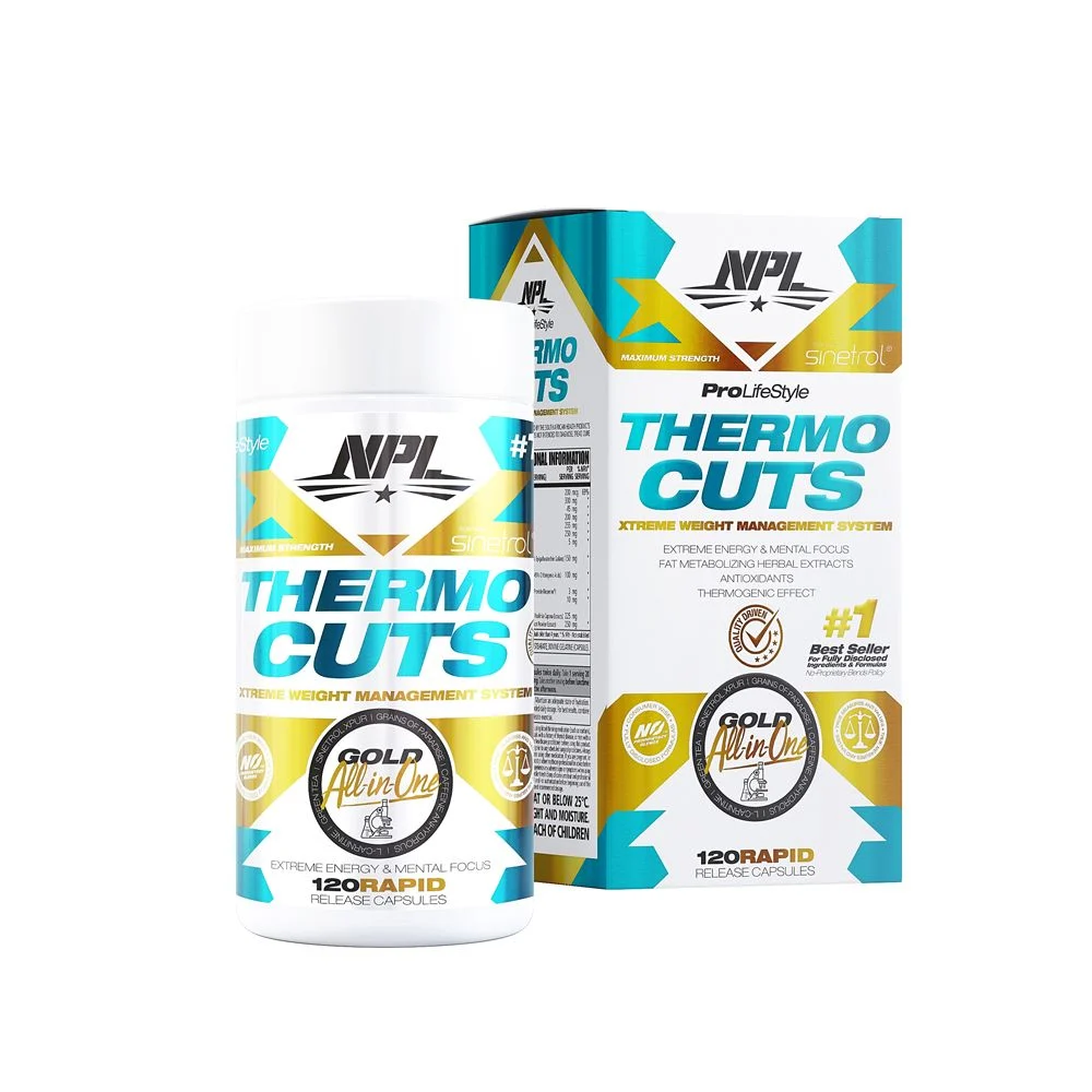 NPL Thermocuts  Capsules 120s is an advanced thermogenic fat burner, formulated with several key ingredients that work to boost energy levels, promote metabolism, and ultimately accelerate fat loss.