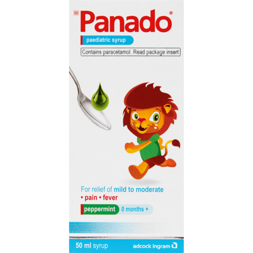 Panado Paediatric Syrup Peppermint 100ml is specially formulated to help with the relief of mild to moderate pain and fever. It contains paracetamol and comes with a delicious peppermint flavour.