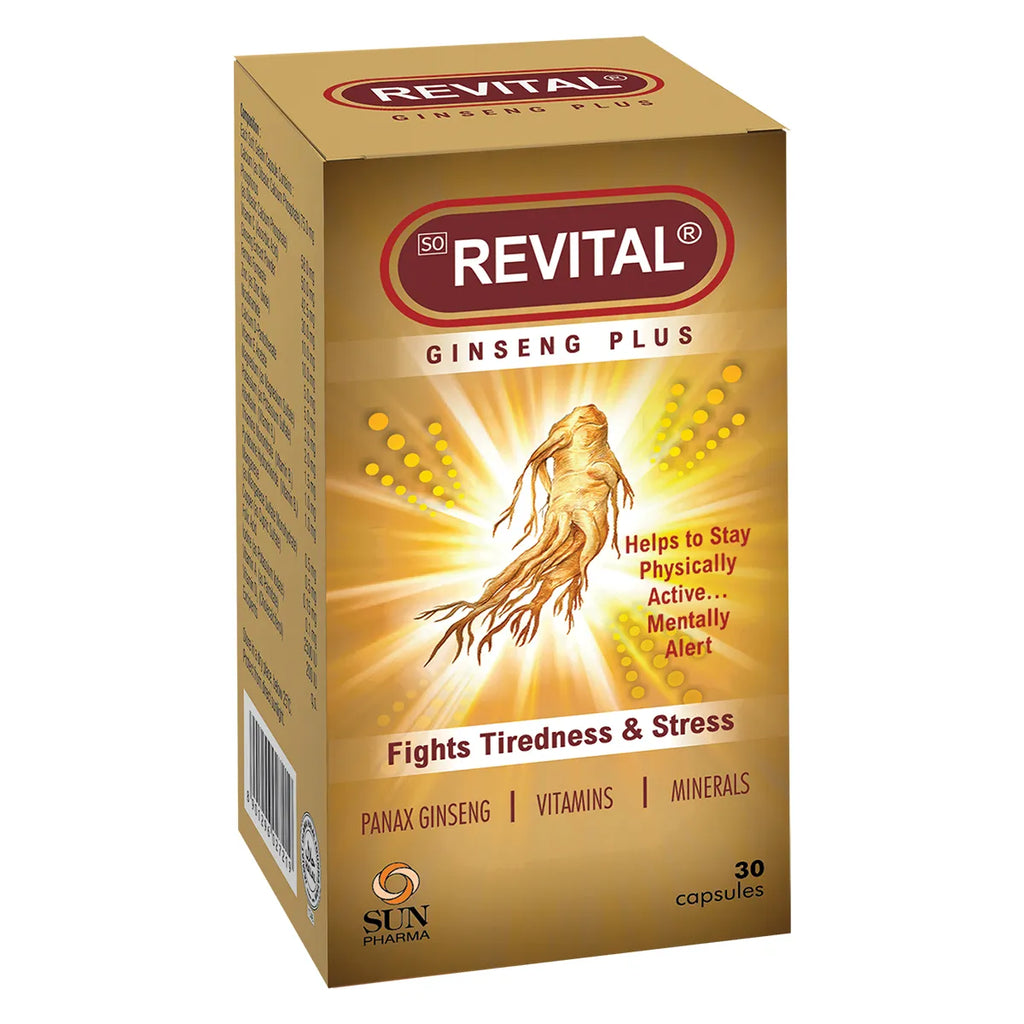 Reclaim your energy and mental clarity with Revital Ginseng Plus 30s, a powerful multivitamin capsule designed to overcome fatigue, combat stress, and enhance overall well-being. Crafted with a potent blend of standardized Panax ginseng extract, essential vitamins, and minerals, this daily supplement helps you stay physically active, mentally alert, and resilient during stressful times. Whether you're feeling exhausted, unfocused, or simply not yourself, Revital Ginseng Plus offers a reliable, scientificall