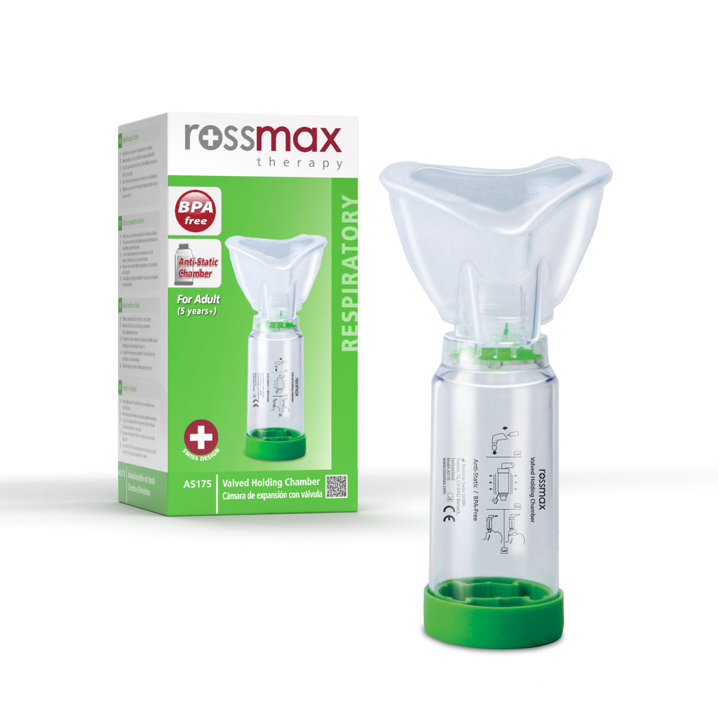 High efficiency one way valve for easy inhalation and exhalation
Universal Backpiece, can be used with all commonly prescribed Metered Dose Inhalers
Anti-static spacer improves the delivery of MDI by inhibiting the adherence of drug to spacer wall
Soft and flexible silicone mask provides comfortable touch and reliable seal
Portable design &amp; easy holding