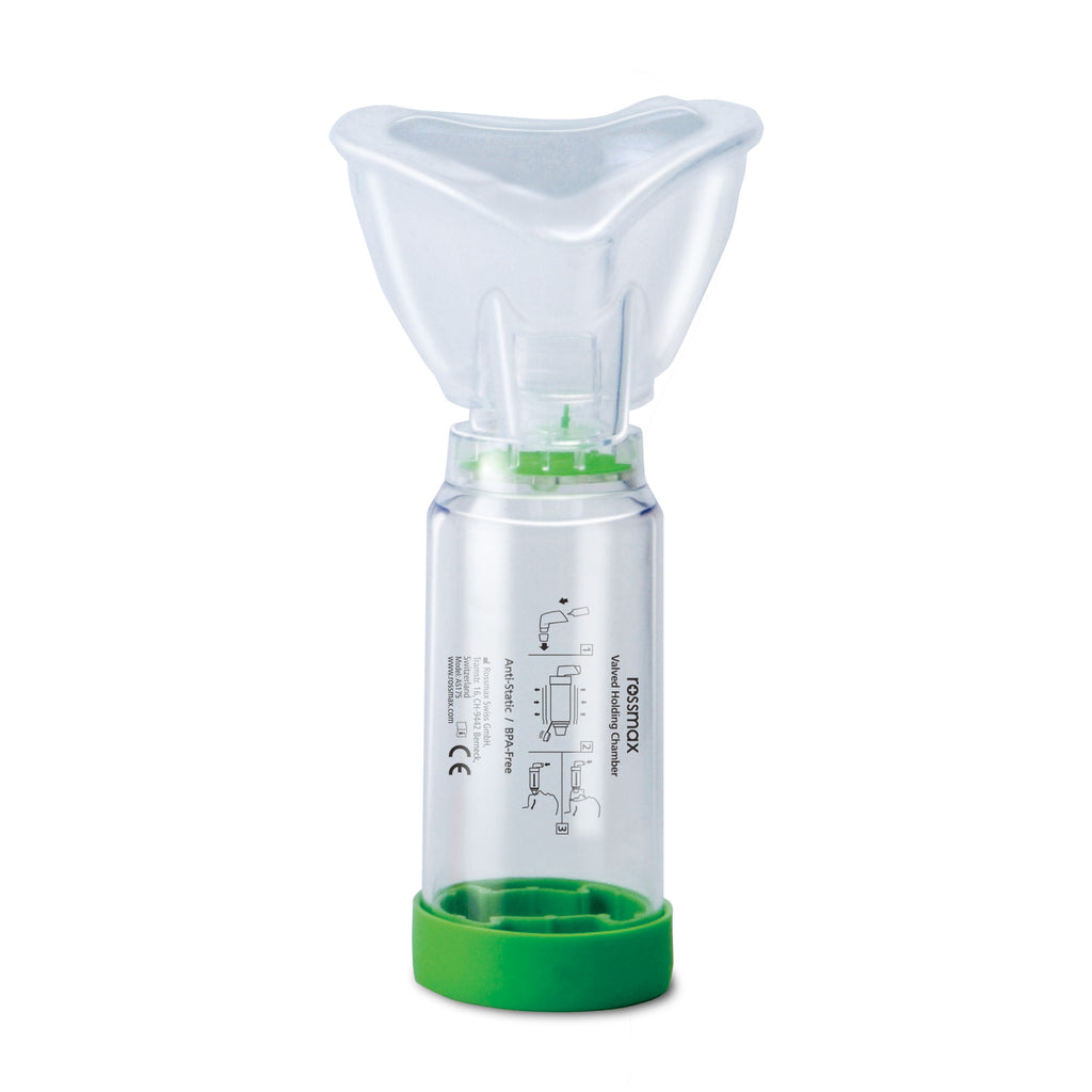 High efficiency one way valve for easy inhalation and exhalation
Universal Backpiece, can be used with all commonly prescribed Metered Dose Inhalers
Anti-static spacer improves the delivery of MDI by inhibiting the adherence of drug to spacer wall
Soft and flexible silicone mask provides comfortable touch and reliable seal
Portable design &amp; easy holding