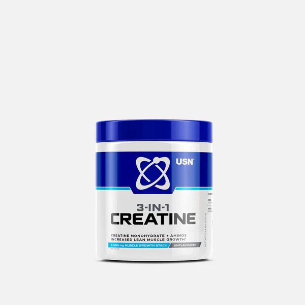 USN Creatine 3in1 200g -Supports lean muscle growth ,Supports muscle energy production ,Boosts muscle training intensity and endurance .