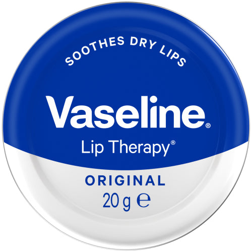 Soothe and protect dry, chapped lips with Vaseline Moisturizing Lip Balm Original. This dermatologist-tested formula locks in moisture, providing long-lasting hydration and relief for cracked, dry lips. Its non-greasy, fragrance-free formula forms a protective barrier to prevent moisture loss, keeping your lips soft, smooth, and healthy.