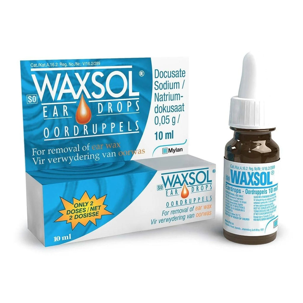 Waxsol Ear Drops 10ml For removal of wax. The drops help to clear your ear canal if it is blocked with wax by softening it and breaking it up.