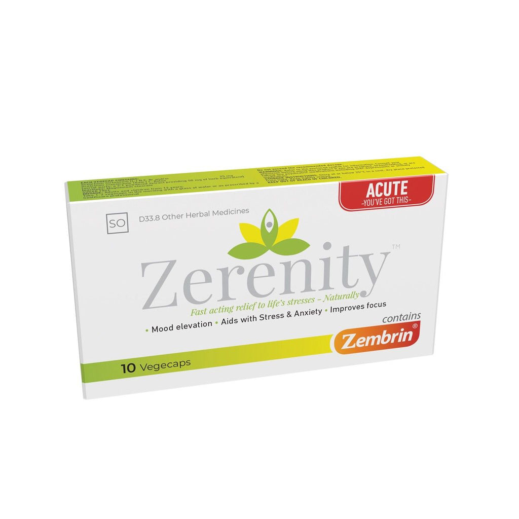 Zerenity™ is an all-natural product that improves 3 critical areas of mental wellness: • Stress reduction • Improvement of mood and cognitive function • Taking the edge off anxiety.