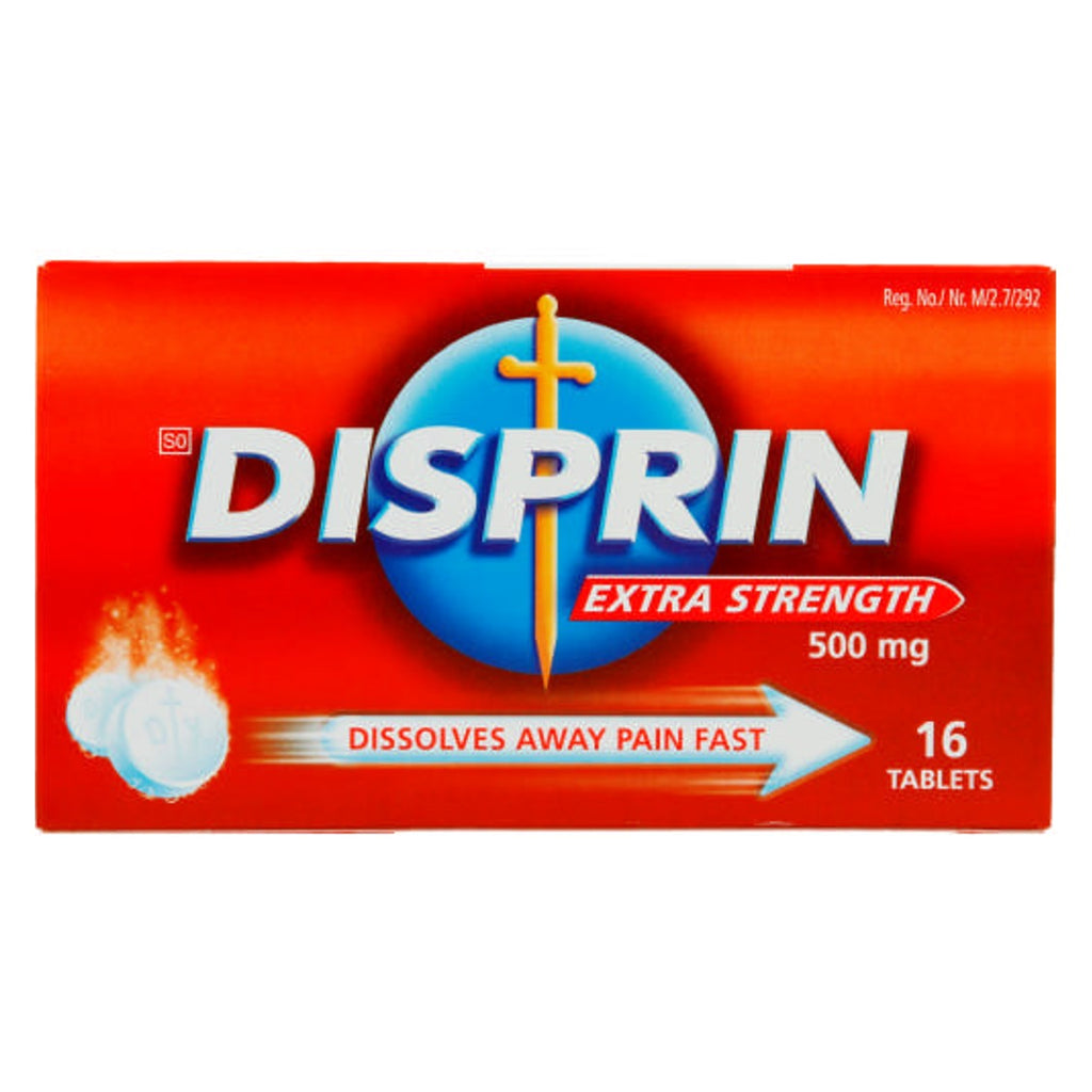 Disprin Extra Strength 500mg 24 Tablets is made extra strong with 500mg of aspirin. The tablets dissolve easily in the mouth or in water, and get to work fast to reduce a minor aches and pains.