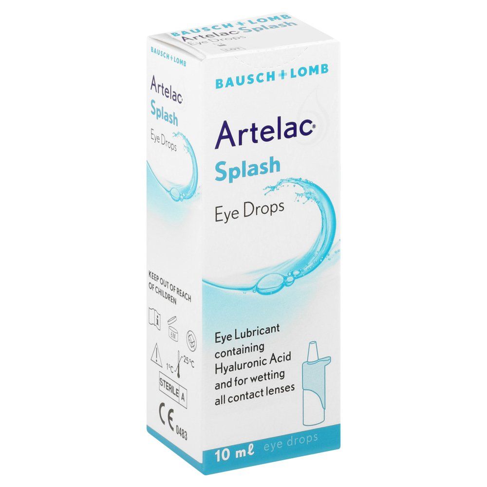 Artelac Splash Eye Drops 10ml is ideal for quickly soothing and hydrating dry eyes caused by environmental triggers and/or due to contact lens wear. It naturally refreshes eyes and lenses offering relief of symptoms such as dry, irritated, tired and even teary eyes. Afford your eyes and contact lenses the natural freshness of Artelac splash.