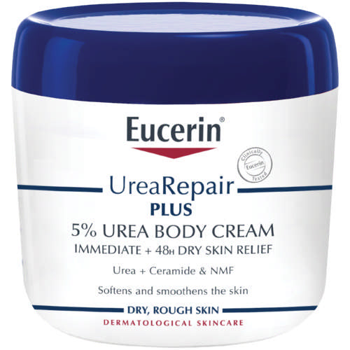 Eucerin Urea Repair Plus 5% Nourishes and hydrates dry skin, leaving it feeling smooth and supple.