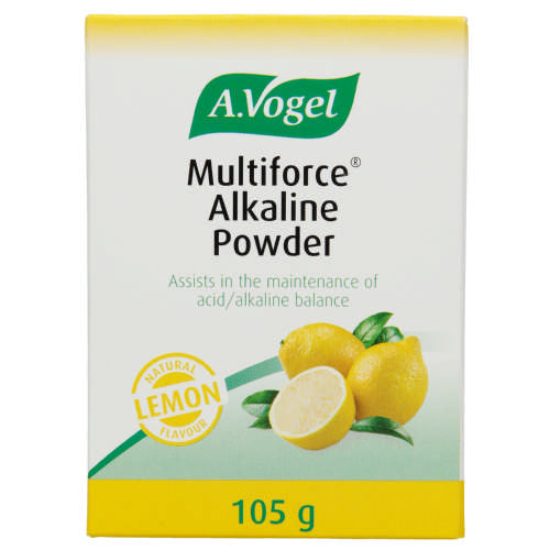 A.Vogel Multiforce Alkaline Powder Lemon 105g comes with a delicious citrus flavour and helps to maintain the body’s acid/alkaline balance, which, in turn, helps with general well-being.