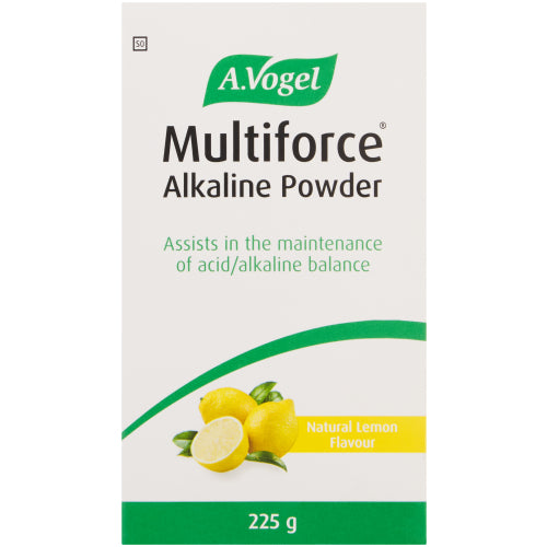 A.Vogel Multiforce -Alkaline Powder lemon 225g comes with a delicious lemon flavour and helps to maintain the body’s acid/alkaline balance, which, in turn helps with general well-being.