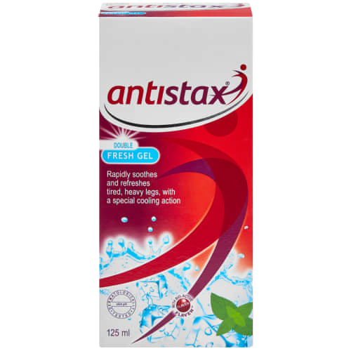 Antistax Double Fresh gel 125ml Made with red vine leaf extract the non-greasy, easy-to-absorb gel leaves legs with a cool, fresh sensation.