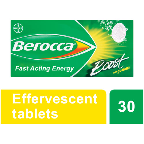 Berocca Boost 30s gives you a boost in energy when you need it most. It contains guarana and a special selection of B vitamins and minerals to energise your system and give you a kick.