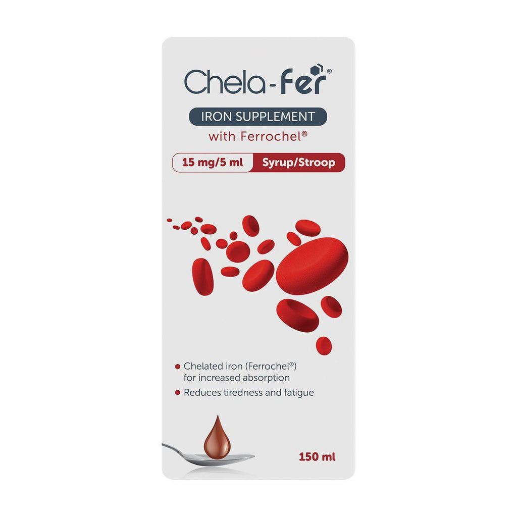 Chela Fer Syrup 150ml This iron amino acid chelate is a supplement which is formulated to utilise amino acids as carriers for the iron molecules so as to increase absorption of the body.