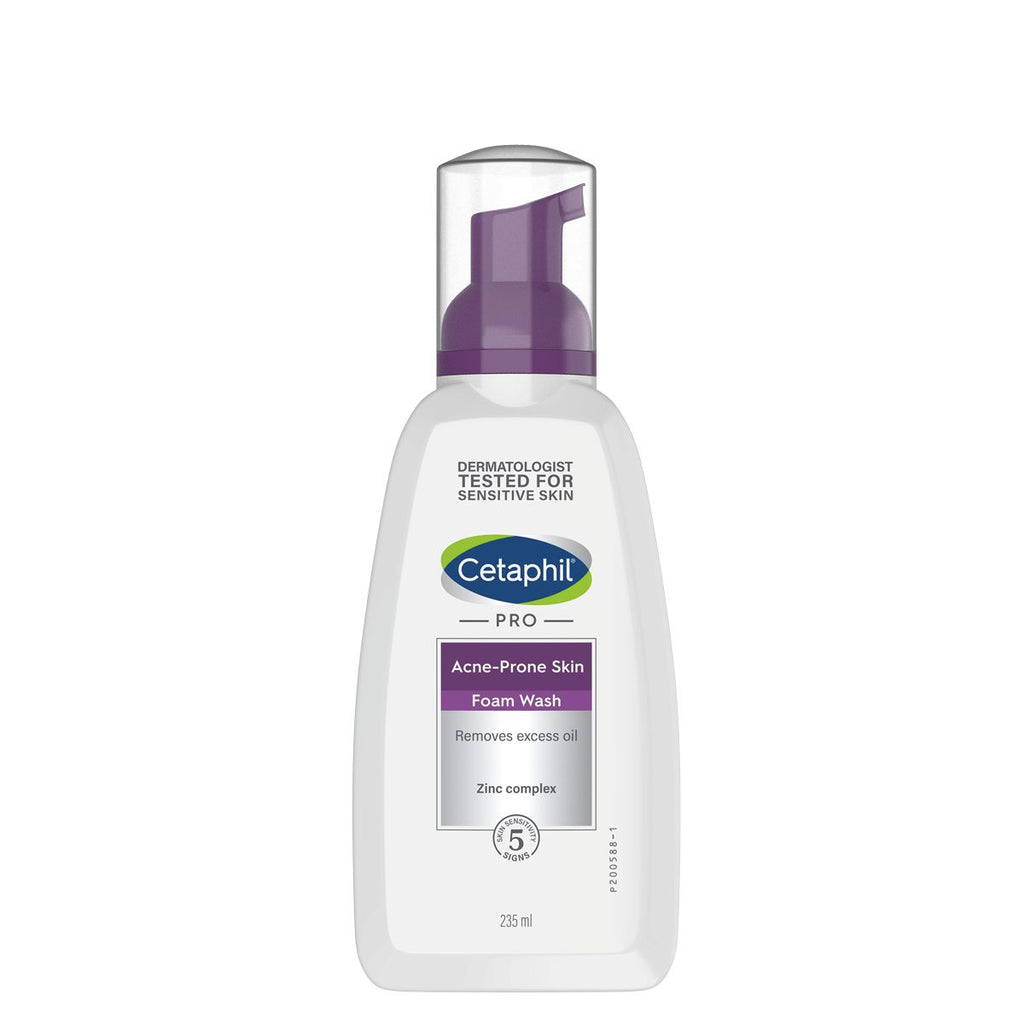 Cetaphil Acne-Prone Skin Foam Wash 235ml specially formulated for acne-prone skin and gently helps to wash away excess oils, make-up, and impurities that can clog pores and cause spots. Helps to control shine without over-drying skin.