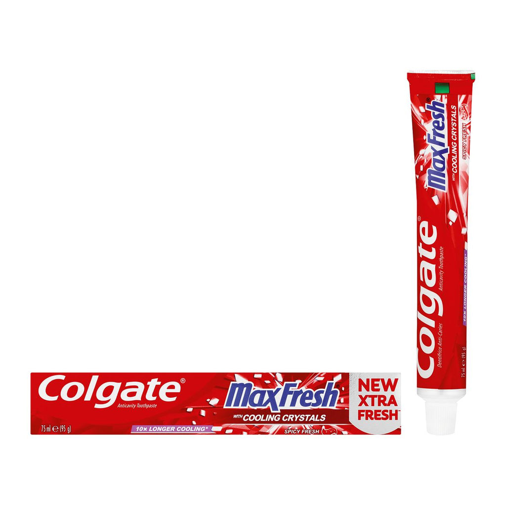 Colgate Toothpaste Max Fresh Spicy Fresh 75ml It helps freshen up your breath, while fighting cavities and whitening teeth.