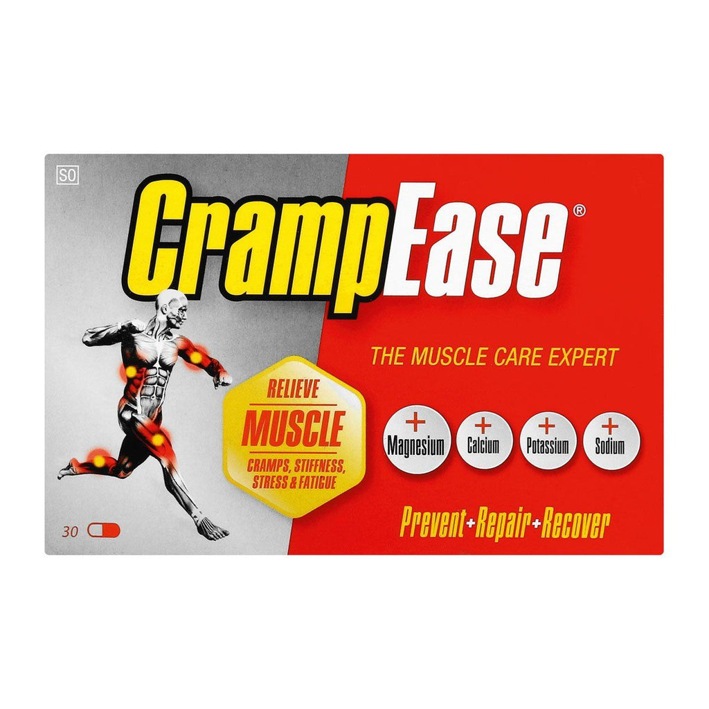 CrampEze 30's Replaces essential salts that assist in easing muscle cramps. It also contains anti-inflammatory agents such as pentamidine and is sugar-free.