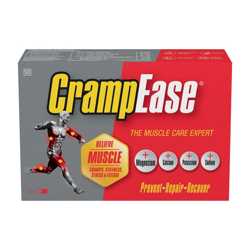 CrampEze 60's Replaces essential salts that assist in easing muscle cramps. It also contains anti-inflammatory agents such as pentamidine and is sugar-free.