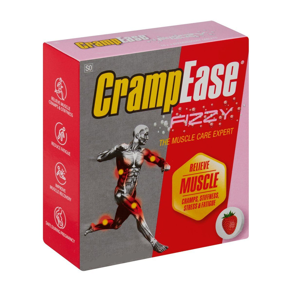 Crampeze Fizzies 10s the muscle care expert that helps relieve cramps, stiffness, stress and fatigue