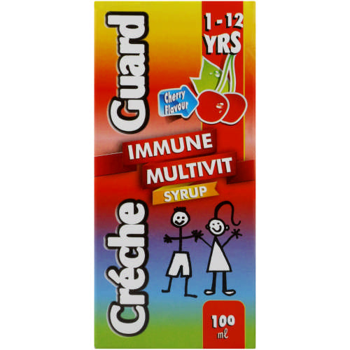 Creche Guard multivitamin and immune syrup may support the immune system. Vitamin B1 supports brain function. Vitamin B2 supports the production of energy. Vitamin B3 supports energy production and the regulation of blood sugar. Vitamin B5 supports energy production and the immune system, vitamin B6 supports a healthy nervous system and immune system,