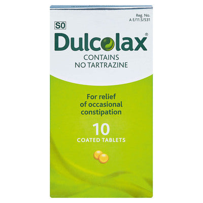 Dulcolax Tablets 10s a mild laxative that provides the relief of occasional constipation