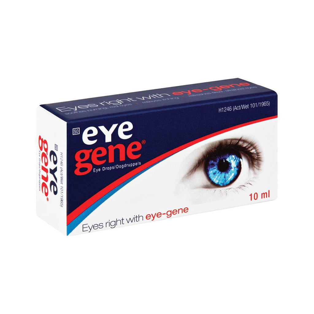 Eye Gene Eye Drops 10ml use a highly effective formula to help you take care of strained, tired, red eyes by relieving all itching and burning sensations.