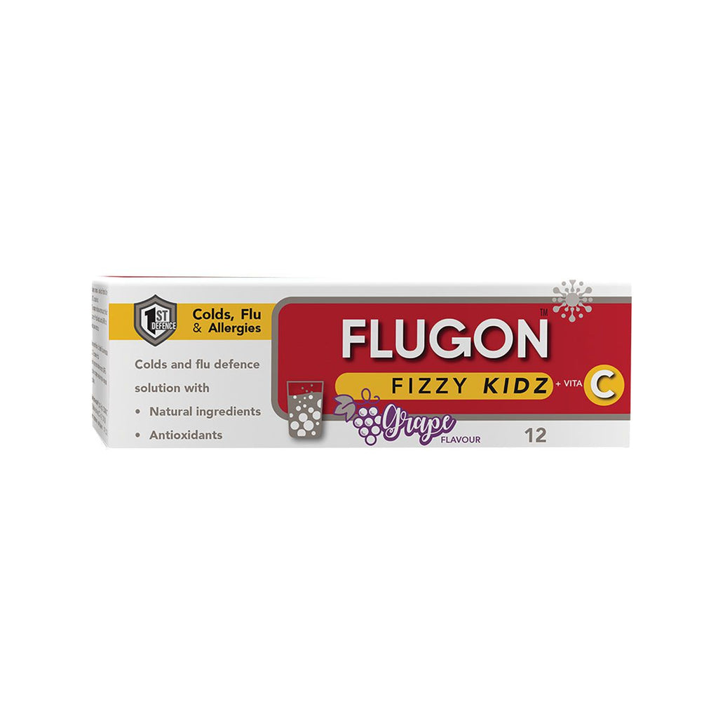 Flugon Fizzy Kids 2 pack Effervescent Sachets can be taken throughout the year to boost the immune system. It helps prevent infections and targets existing infections associated with acute or chronic allergies, bronchitis, sinusitis, tonsillitis, ear and throat infections, and colds and flu.