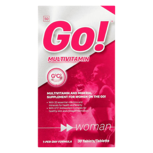 Go Multivitamin  Women 30s It contains 20 essential vitamins and minerals that promote good health and vitality, including an antioxidant complex for healthy skin.