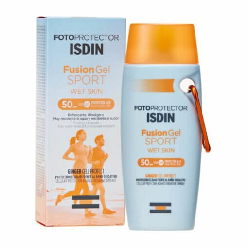 ISDIN Fusion Gel Sport  provides an immediate cooling effect while protecting skin with an invisible wide spectrum UVB/UVA protection. This gel is effective on wet skin and ideal for hairy areas – especially the arms, legs and scalp.