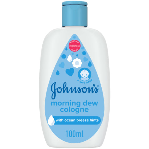 Johnson's Morning Dew Cologne 100ml – Gentle Freshness for Delicate Skin Experience the refreshing embrace of Johnson's Morning Dew Cologne, a 100ml fragrance crafted to keep your baby feeling clean and smelling fresh throughout the day. Infused with subtle ocean breeze hints, this cologne offers a long-lasting, soothing scent that's perfect for delicate skin. Trusted by parents for over 125 years, Johnson's ensures a gentle touch with every application.