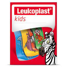 Leukoplast kids plasters are water- and dirt-repellent and their printing is safe for kids  Reliable adhesion Doesn’t stick to the wound Water- and dirt-repellent