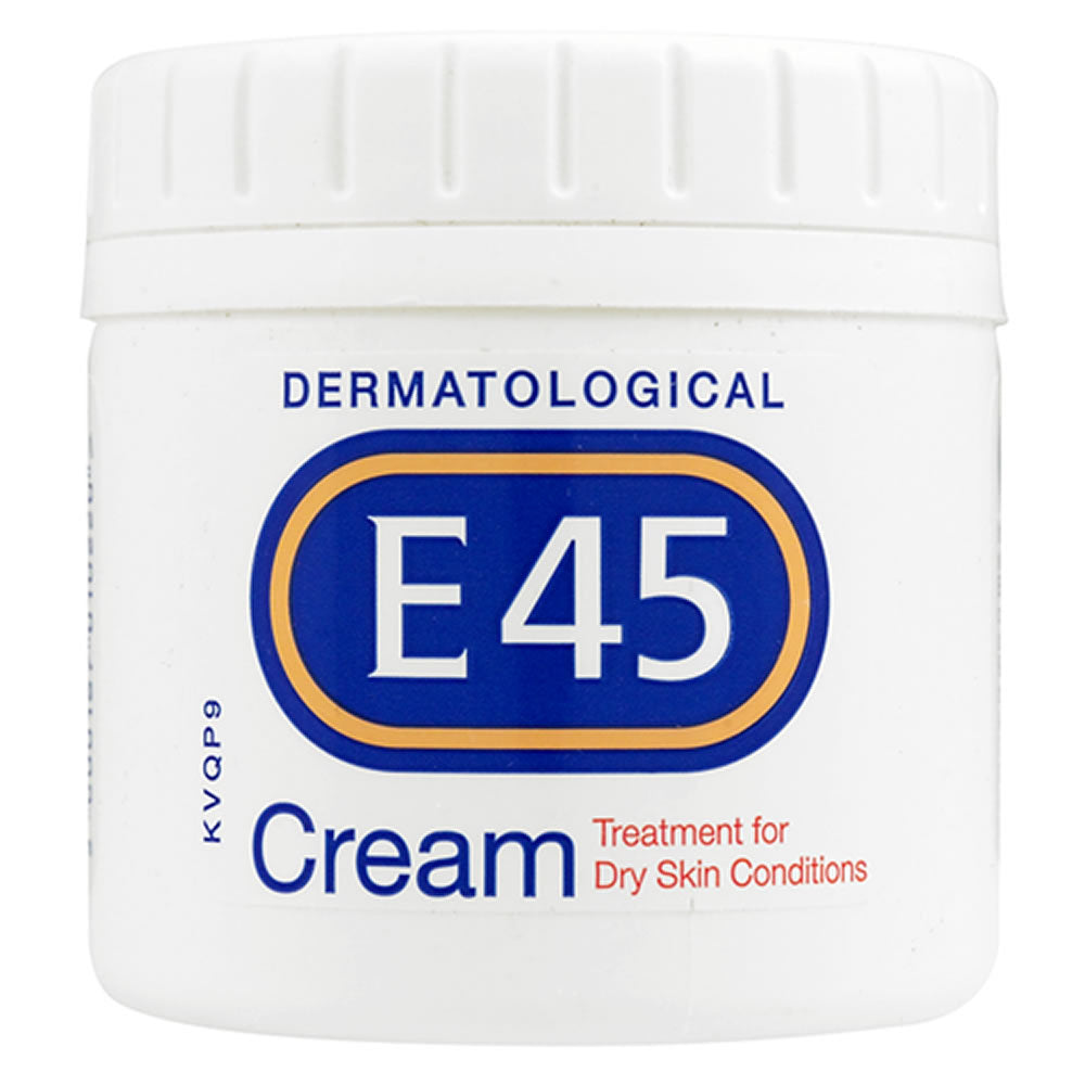 E-45 Body Cream 125g moisturises and relieves dry skin conditions such as eczema. It is excellent as a supportive treatment in burns of varying degrees, particularly where joints are involved and movement is impaired by dryness and cracking.